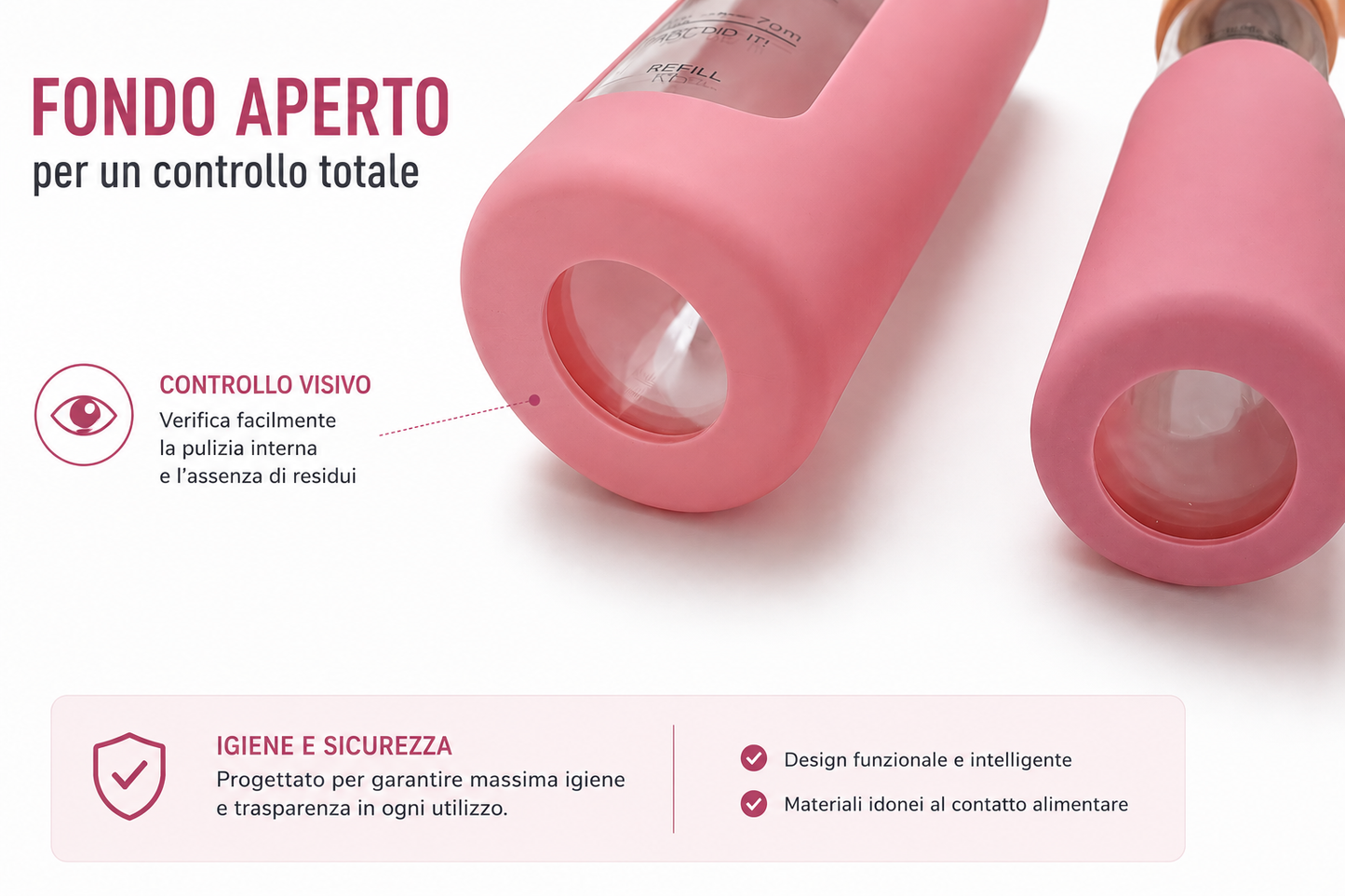 Bottiglia Motivazionale in Vetro Borosilicato 1 Litro