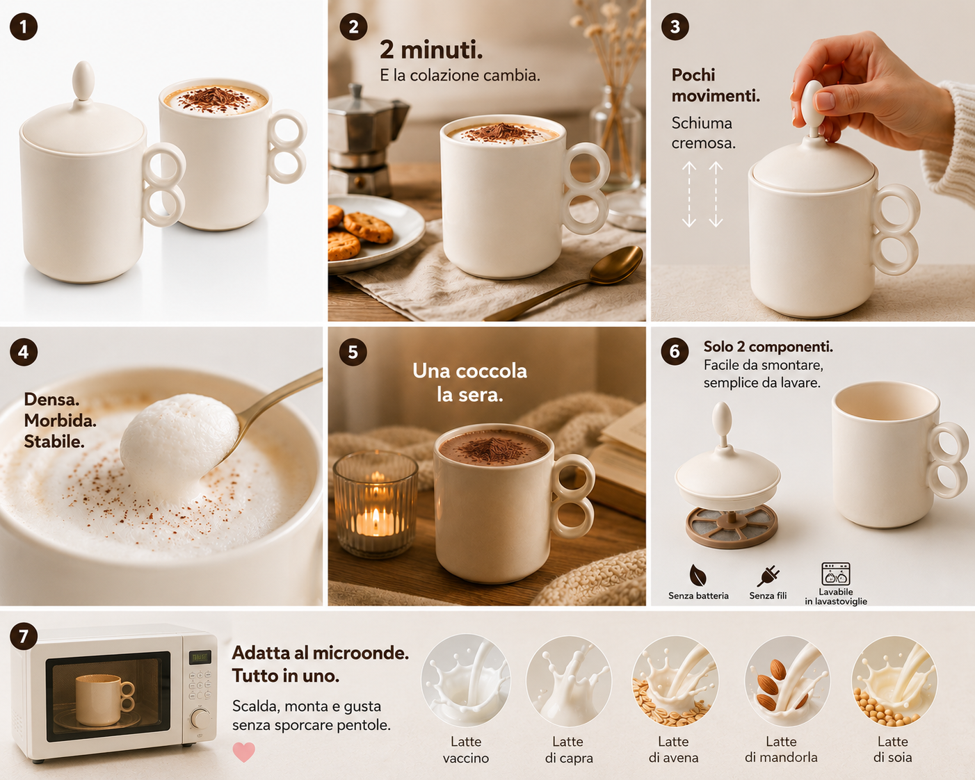 Mio Cappuccino con tazza Mug adatta al microonde
