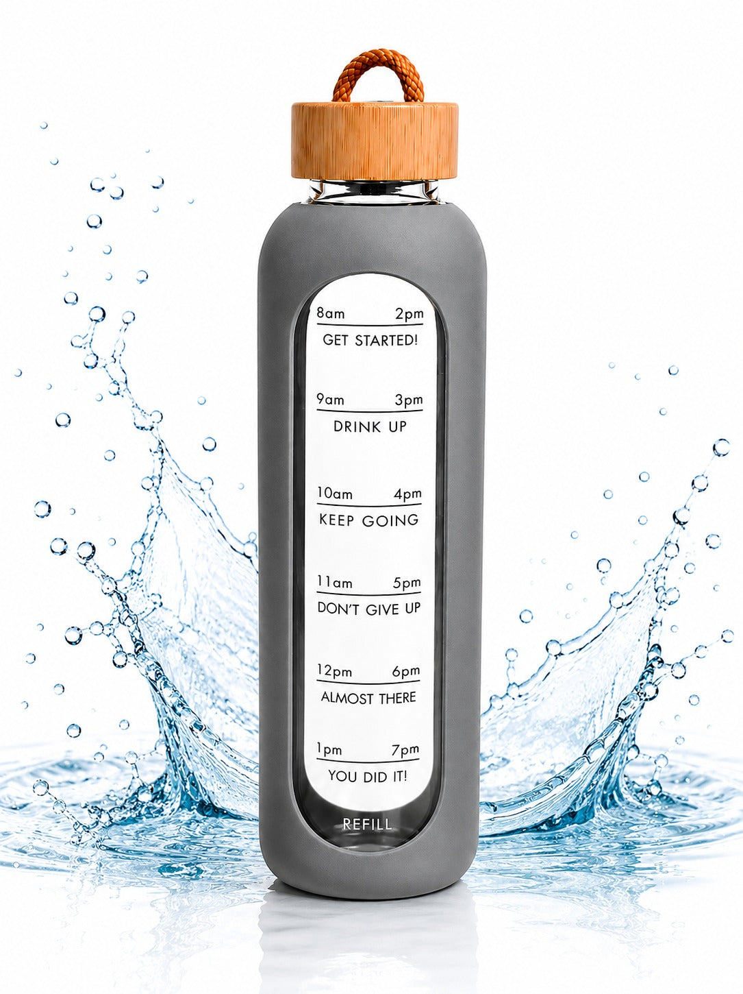 Bottiglia Motivazionale in Vetro Borosilicato 1 Litro