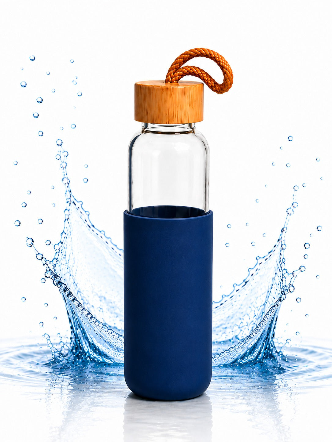 Bottiglia in Vetro Borosilicato 500ml con rivestimento in silicone