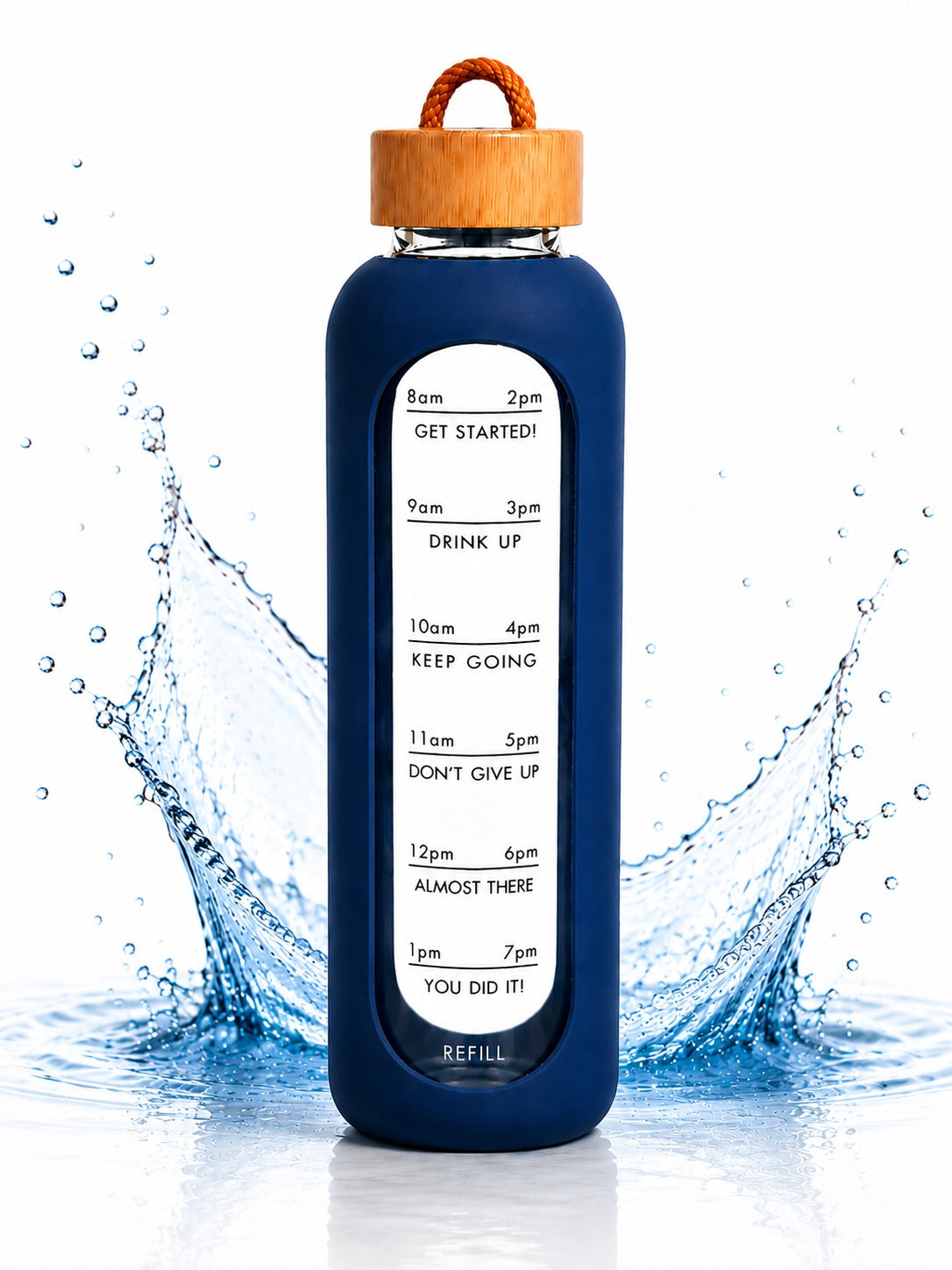 Bottiglia Motivazionale in Vetro Borosilicato 1 Litro