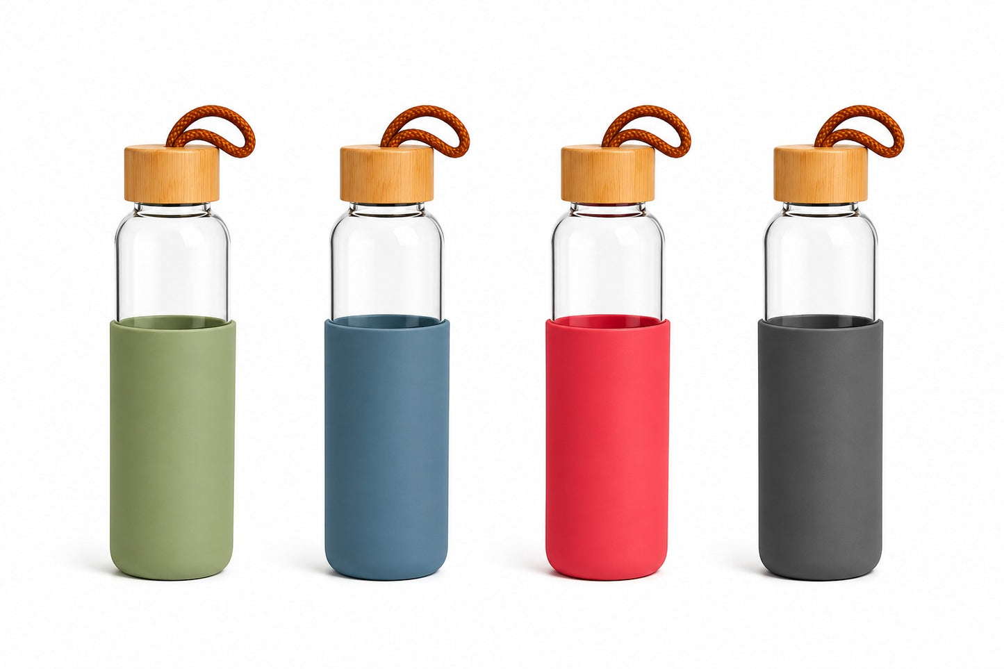 Bottiglia in Vetro Borosilicato 500ml con rivestimento in silicone